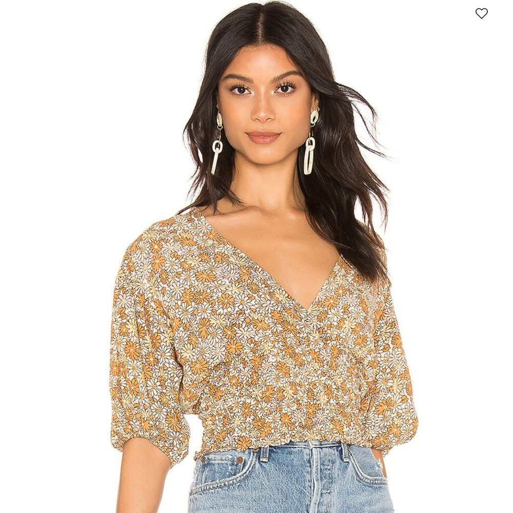 Faithfull The Brand Oma Floral Crop Top Size XS